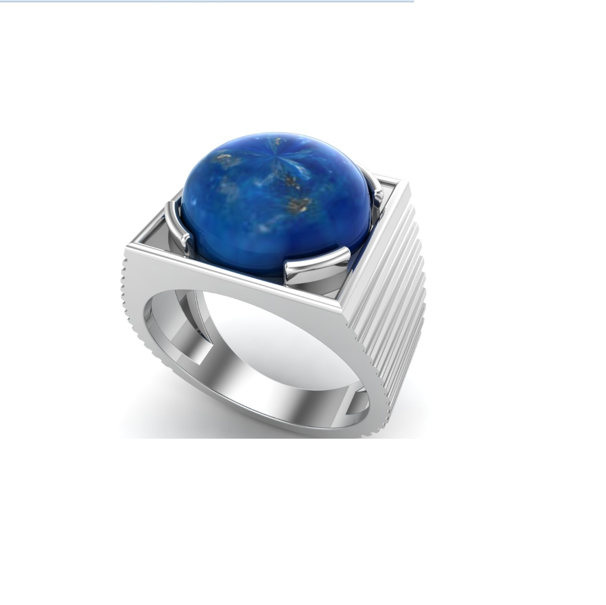 Bague lapis lazuli argent Murcia chevaliere